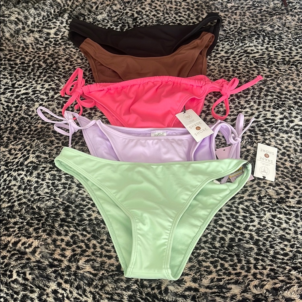 Shade & Shore Women's Bikini bundle - Black, Brown, Pink, Lavender, Mint
